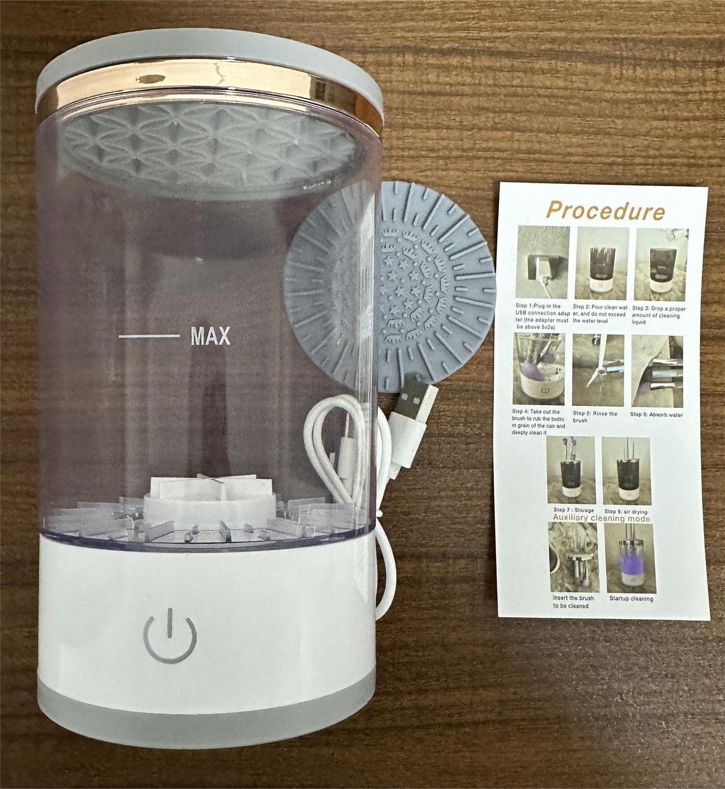 Cross-border 2024 new USB direct plug automatic makeup brush cleaner lazy electric cleaning and drying two-in-one